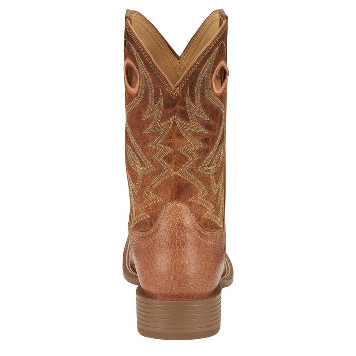 Justin Boot Company Men's Untamed Roswell Orange Tan Smooth Ostrich Orange Goat Top Cowboy Boot