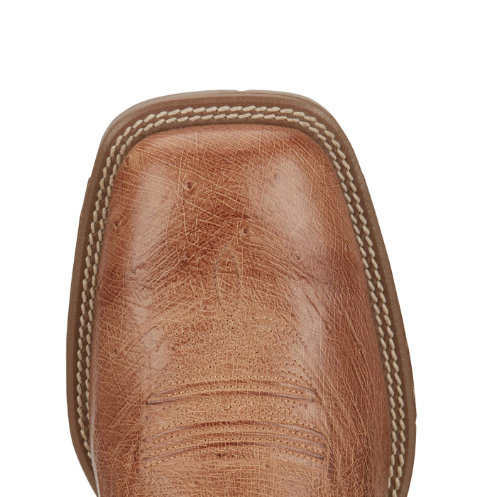 Justin Boot Company Men's Untamed Roswell Orange Tan Smooth Ostrich Orange Goat Top Cowboy Boot