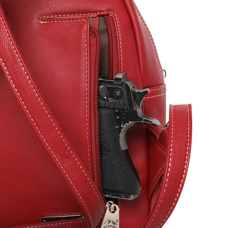 Montana West Red American Pride Concealed Carry Backpack