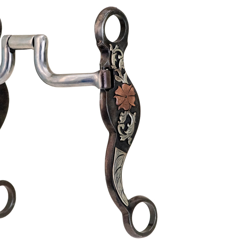 Cowboy Tack Desert Rose Hinged Port Shank Bit