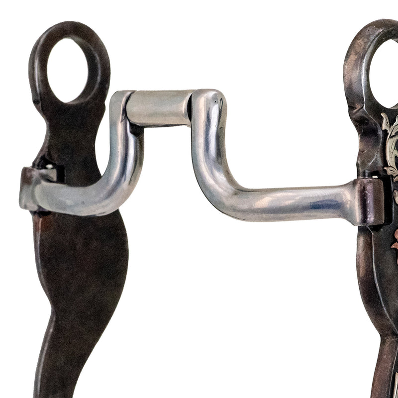 Cowboy Tack Desert Rose Hinged Port Shank Bit