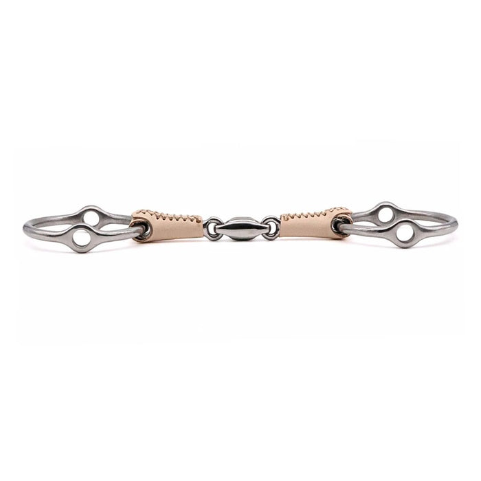 Jake Adams Double Jointed Leather Covered Loose Ring Gag 5in