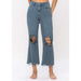 Flying Monkey Womens 90`s Crop Flare Balsam Jean