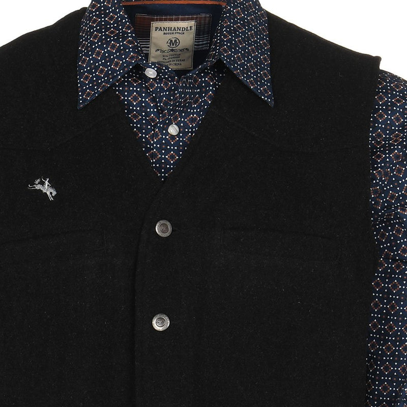 Wyoming Traders Men's Black Wyoming Wool Vest