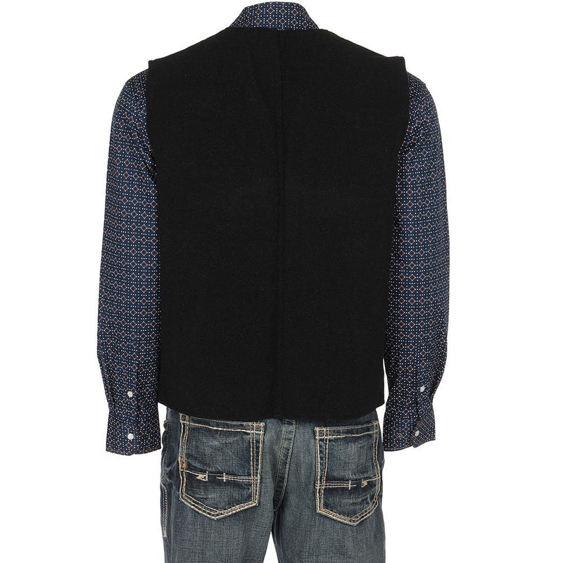 Wyoming Traders Men's Black Wyoming Wool Vest