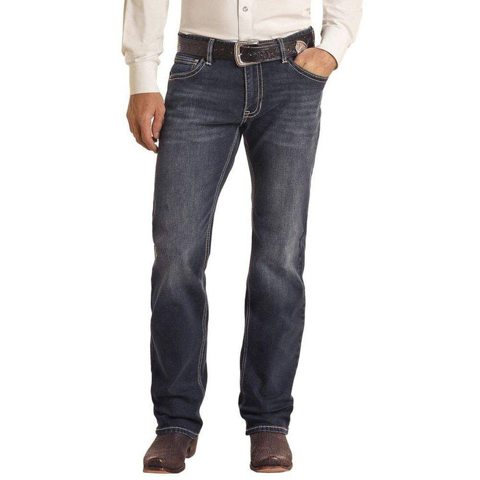 Rock And Roll and Mens V46 Revolver Slim Straight Dark Vintage Jeans