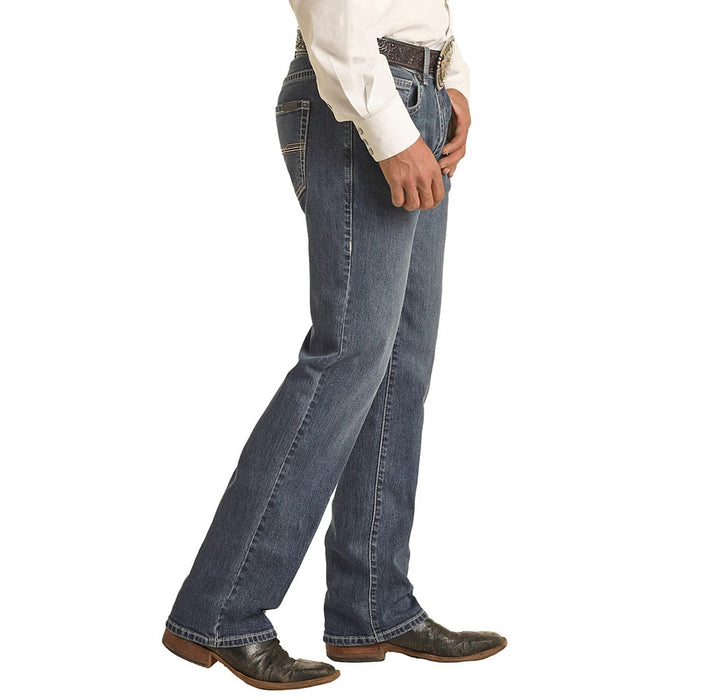 Rock & Roll Denim Men's Ivory Stitch Revolver Jeans