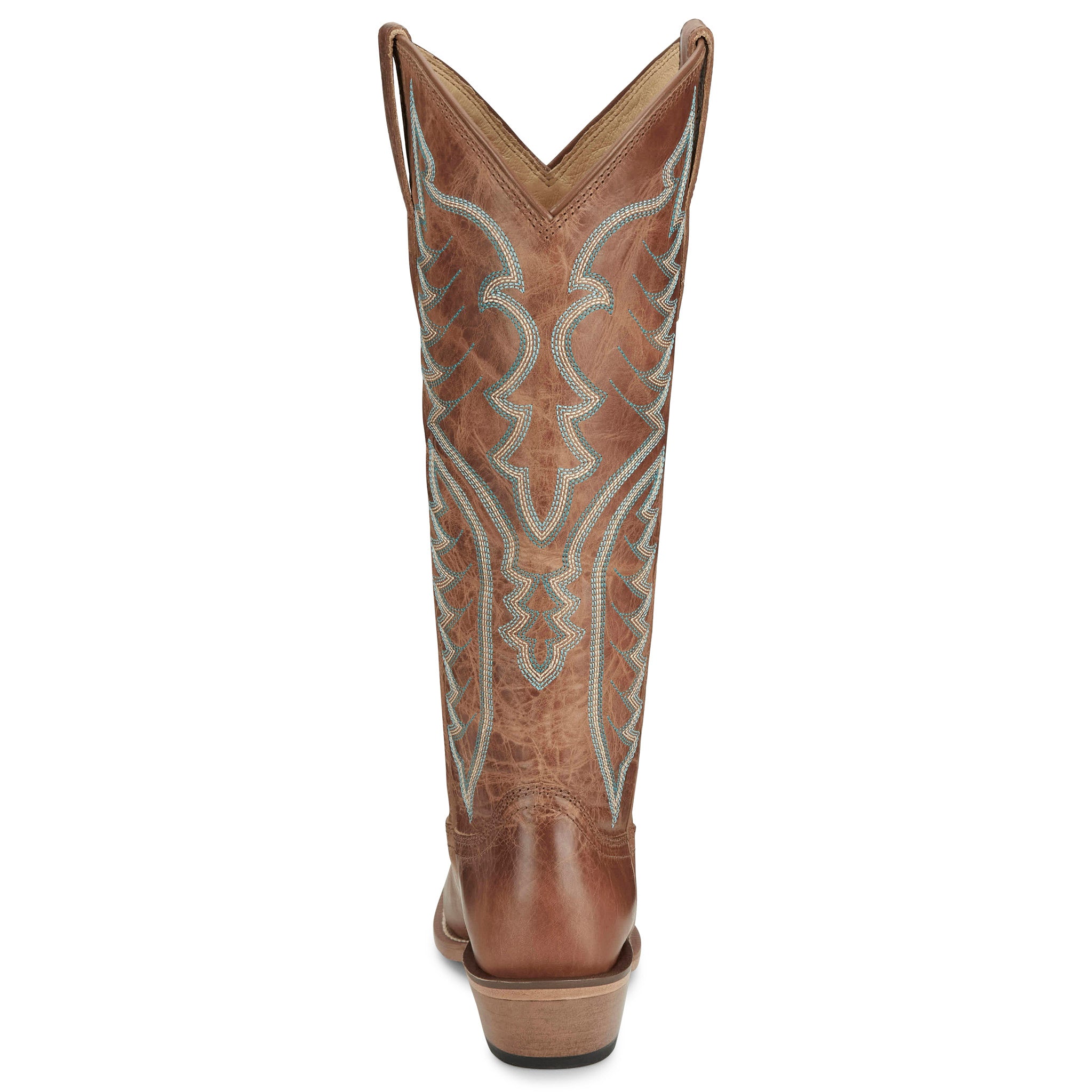 Bottes Justin Vintage Femme – 5.5B – Marron Anguille – Cowgirl Western