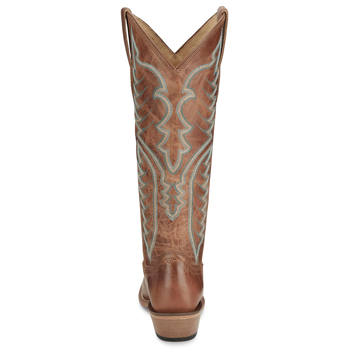 Justin Boot Company Women`s Evelyn Brown Barnwood 15In Top Cowgirl Boo