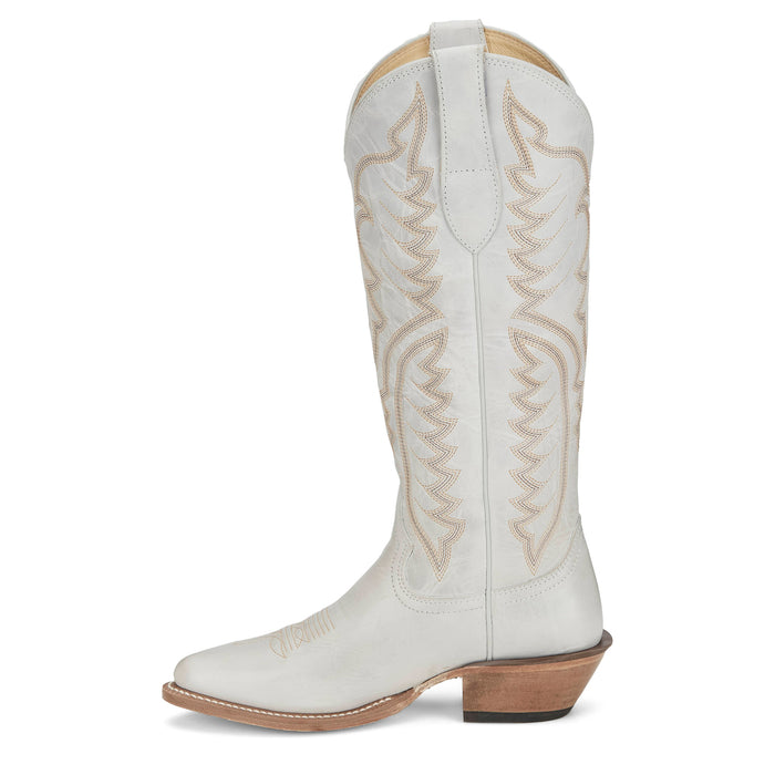 Justin Boot Company Women`s Evelyn Vintage Ivory 15In Top Cowgirl Boot