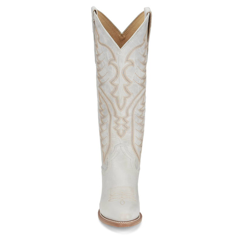 Justin Boot Company Women`s Evelyn Vintage Ivory 15In Top Cowgirl Boot