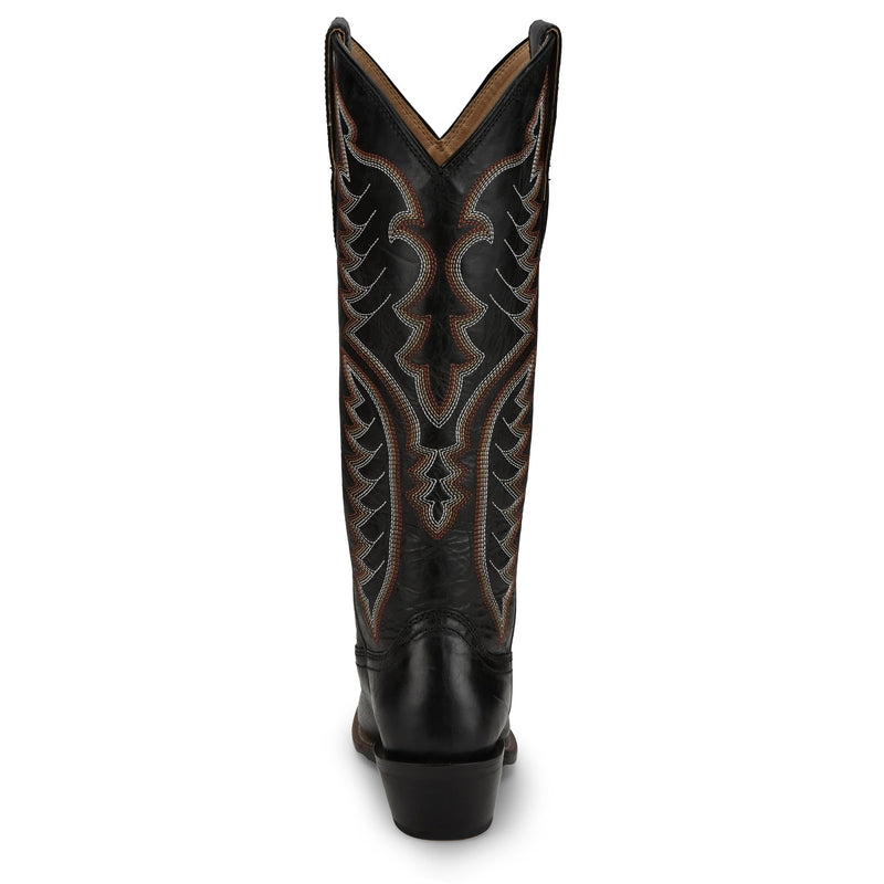 Justin Boot Company Women`s Evelyn Coal Black 15In Top Cowgirl Boot