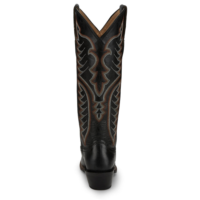 Justin Boot Company Women`s Evelyn Coal Black 15In Top Cowgirl Boot
