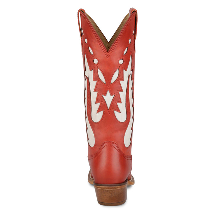 Justin Boot Company Women's Vintage Red Faye 13In Snip Toe Boot