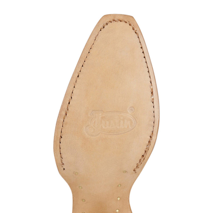 Justin Boot Company Women's Vintage Antique Tan May 15In Snip Toe Boot