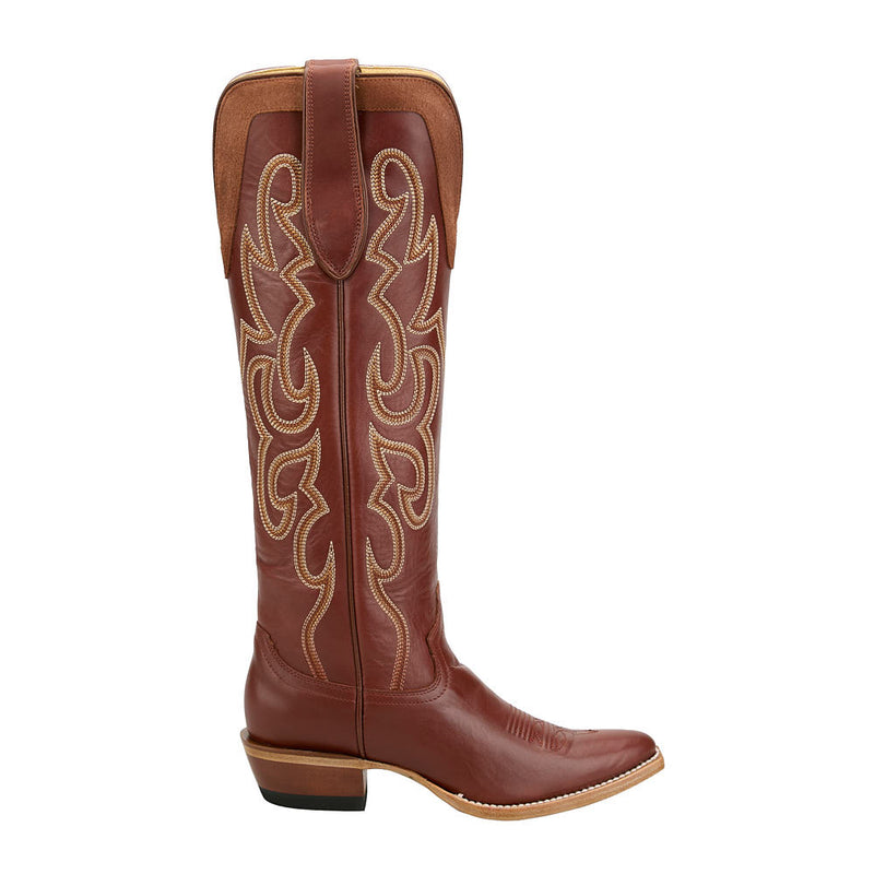 Justin Boot Company Women's Ada Red Cowhide Vamp 17in Red Cowhide Top Boot