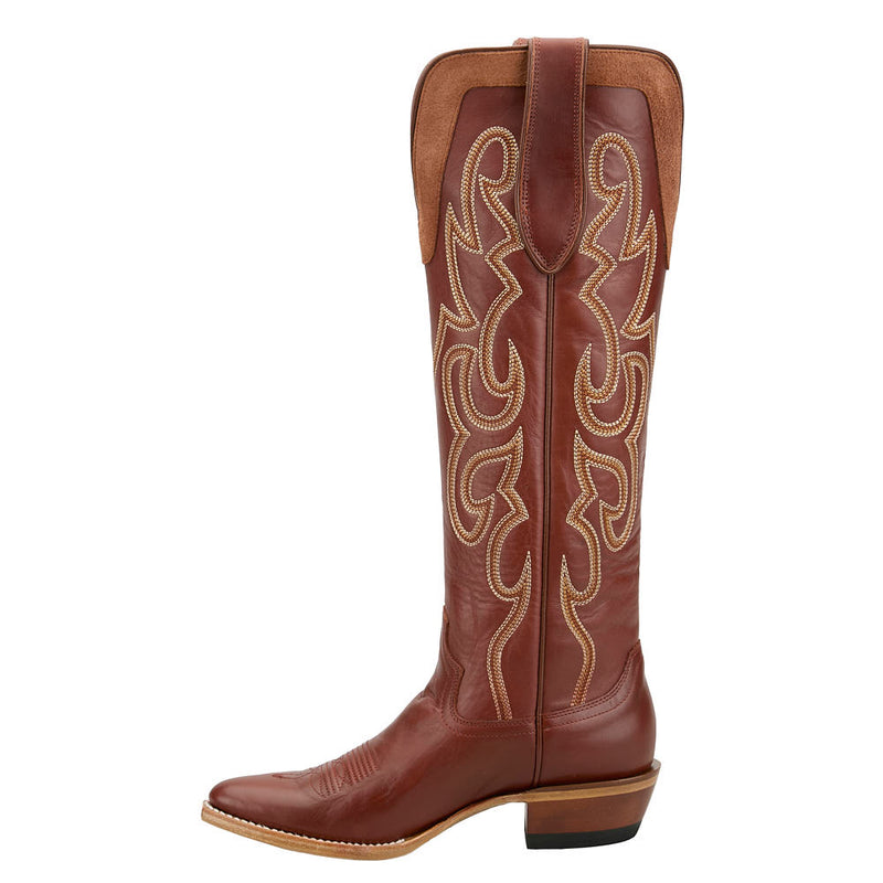 Justin Boot Company Women's Ada Red Cowhide Vamp 17in Red Cowhide Top Boot