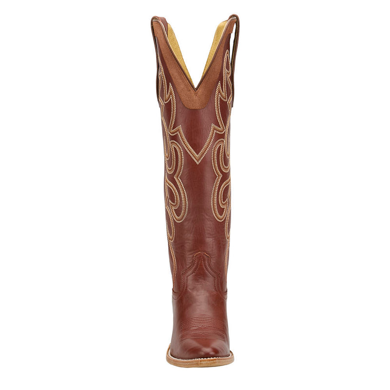 Justin Boot Company Women's Ada Red Cowhide Vamp 17in Red Cowhide Top Boot