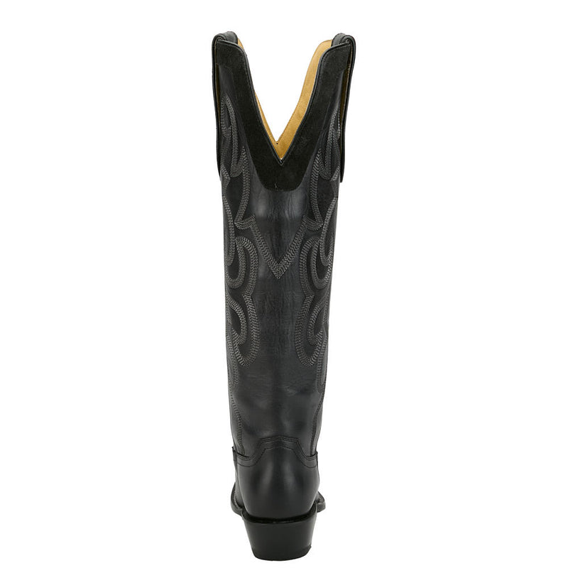 Justin Boot Company Women's Ada Black Cowhide Vamp 17in Black Cowhide Top Boot