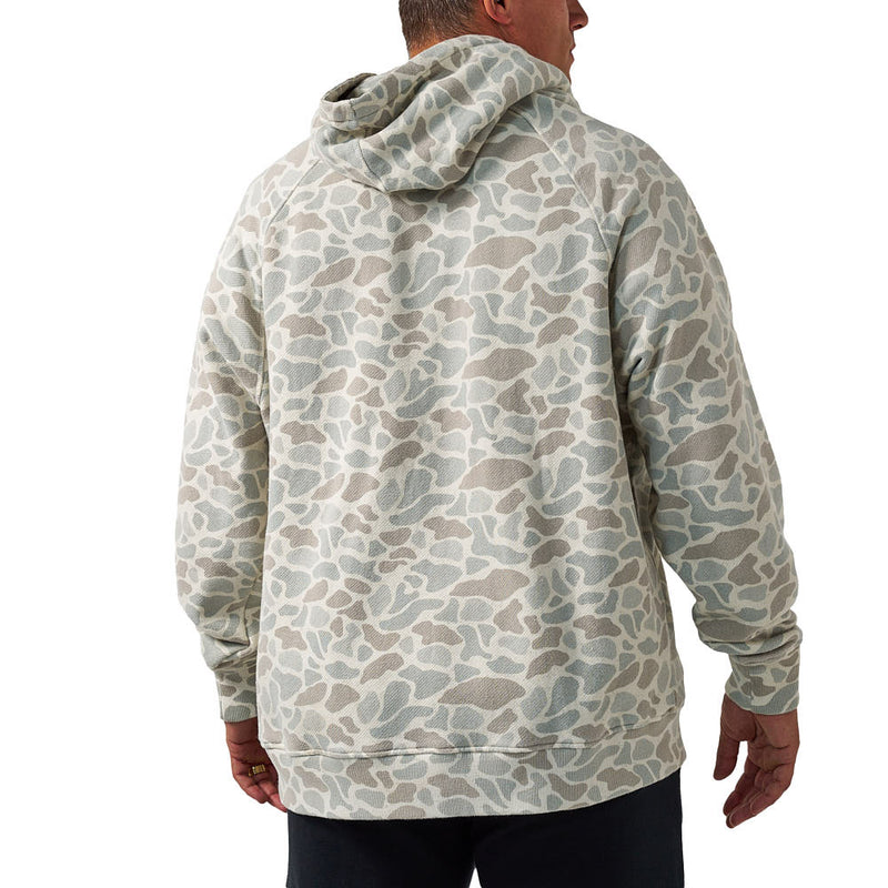 Burlebo Men's Classic Deer Camo Vintage Washed Hoodie