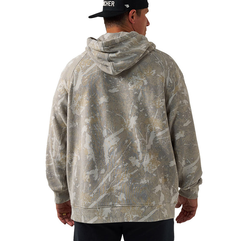 Burlebo Men's Drifter Camo Vintage Washed Fleece Hoodie