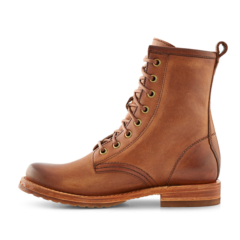 Frye Women's Veronica Combat Caramel Boot