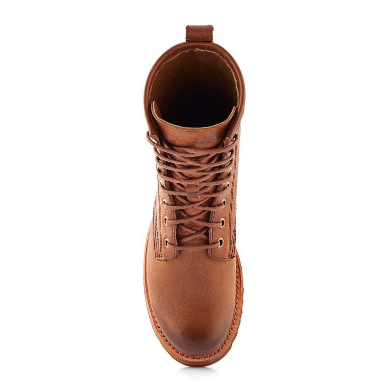 Frye Women's Veronica Combat Caramel Boot