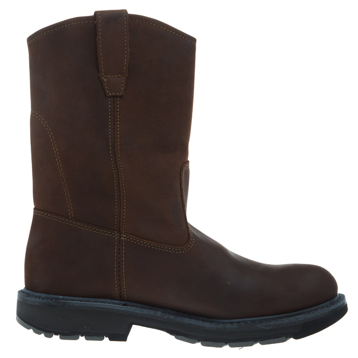 Wolverine Men`s Wellington Brown 10In Top Soft Round Toe Work Boot