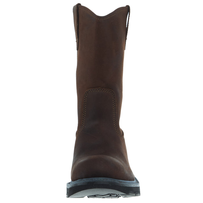 Wolverine Men`s Wellington Brown 10In Top Soft Round Toe Work Boot