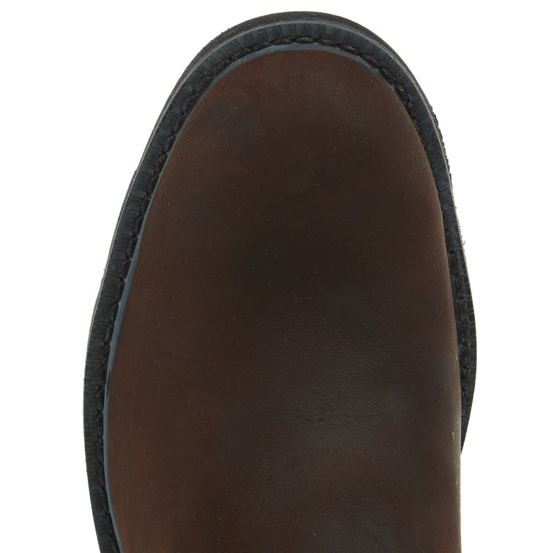 Wolverine Men`s Wellington Brown 10In Top Soft Round Toe Work Boot
