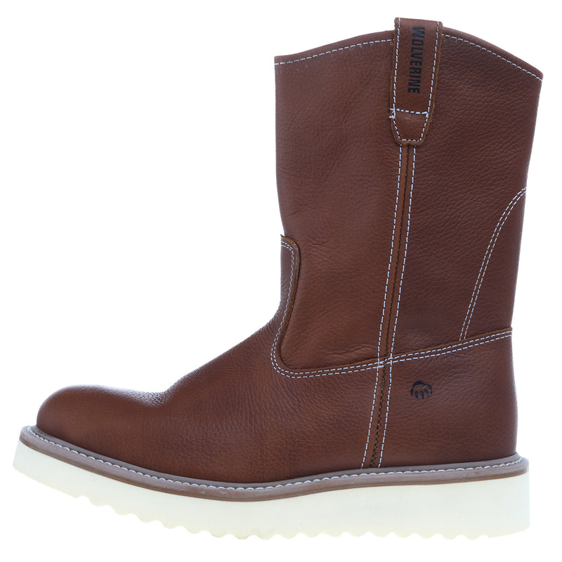 Wolverine Men`s Wellington 10In Round Soft Toe Work Boot
