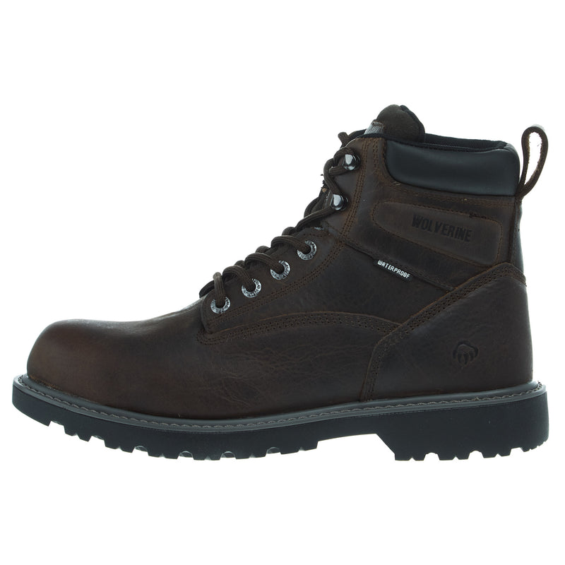 Wolverine Men`s Floorhand 6In Dark Brown Steel Toe Work Boot