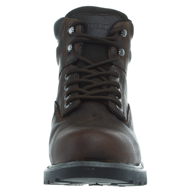 Wolverine Men`s Floorhand 6In Dark Brown Steel Toe Work Boot