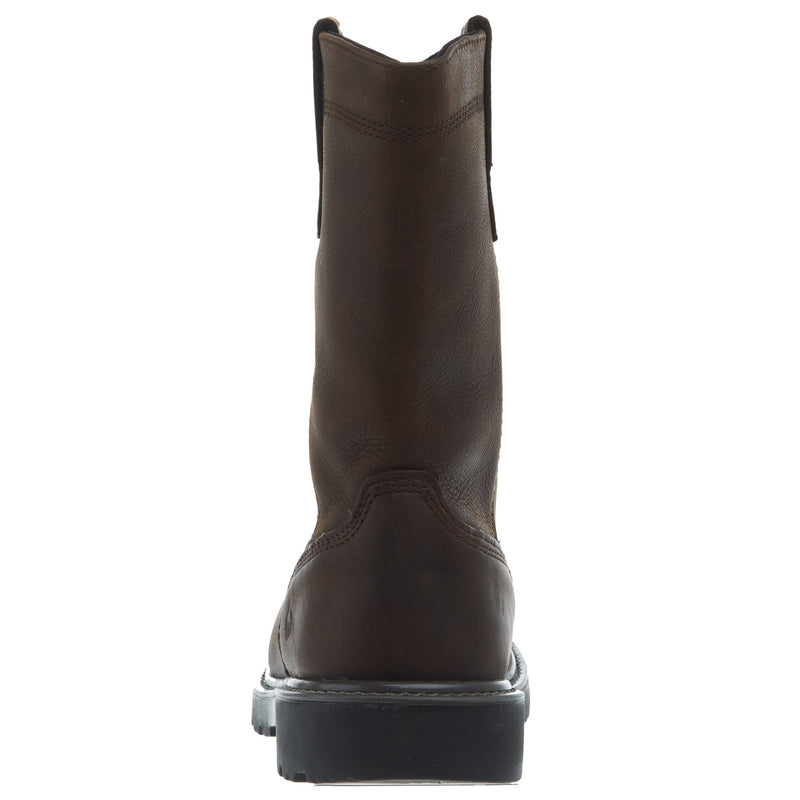 Wolverine Men`s Floorhand WP 10In Dark Brown Top Round Soft Toe Wellington Work Boot