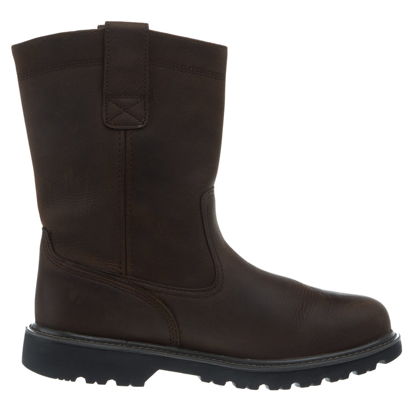 Wolverine Men`s Floorhand WP 10In Dark Brown Top Round Soft Toe Wellington Work Boot