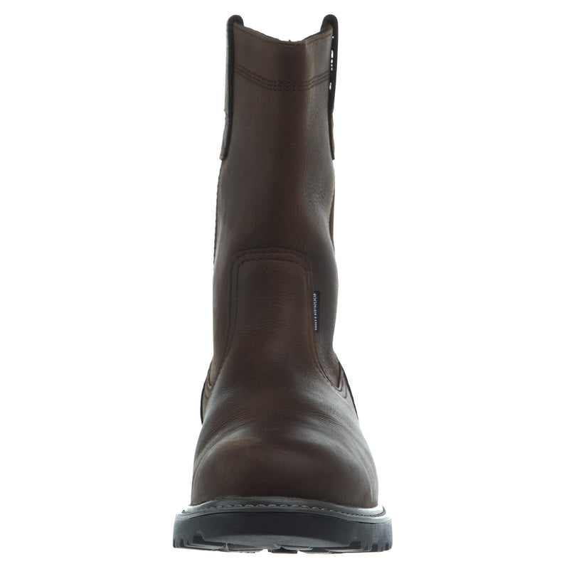 Wolverine Men`s Floorhand WP 10In Dark Brown Top Round Soft Toe Wellington Work Boot