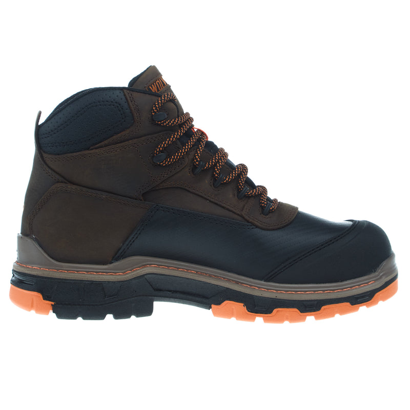 Wolverine Men`s Overpass 6In Mid WP Composite Toe Brown Work Boot