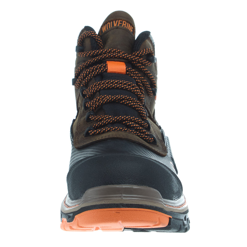 Wolverine Men`s Overpass 6In Mid WP Composite Toe Brown Work Boot