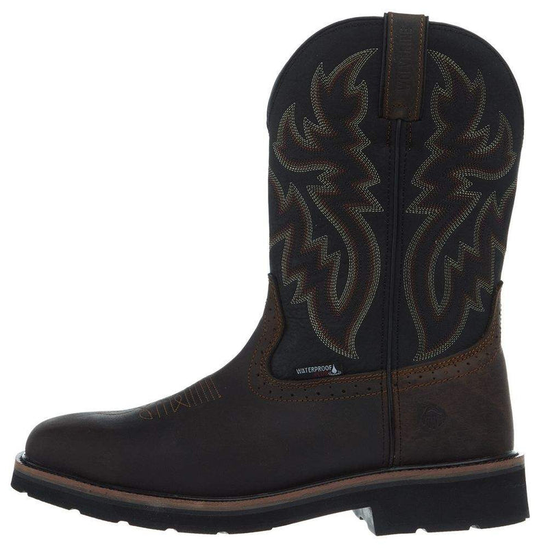 Wolverine Men`s Rancher Waterproof 10In Black Top Steel Toe Work Boot