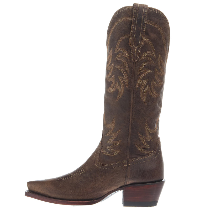 Tecovas Women`s Annie Café Vamp 14In Goat Café Top Boot