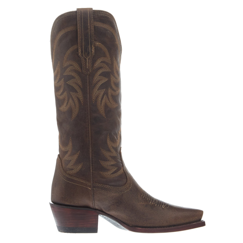 Tecovas Women`s Annie Café Vamp 14In Goat Café Top Boot