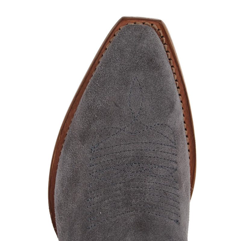 Tecovas Women's Annie Charcoal Suede Vamp 14In Charcoal Suede Top Boot