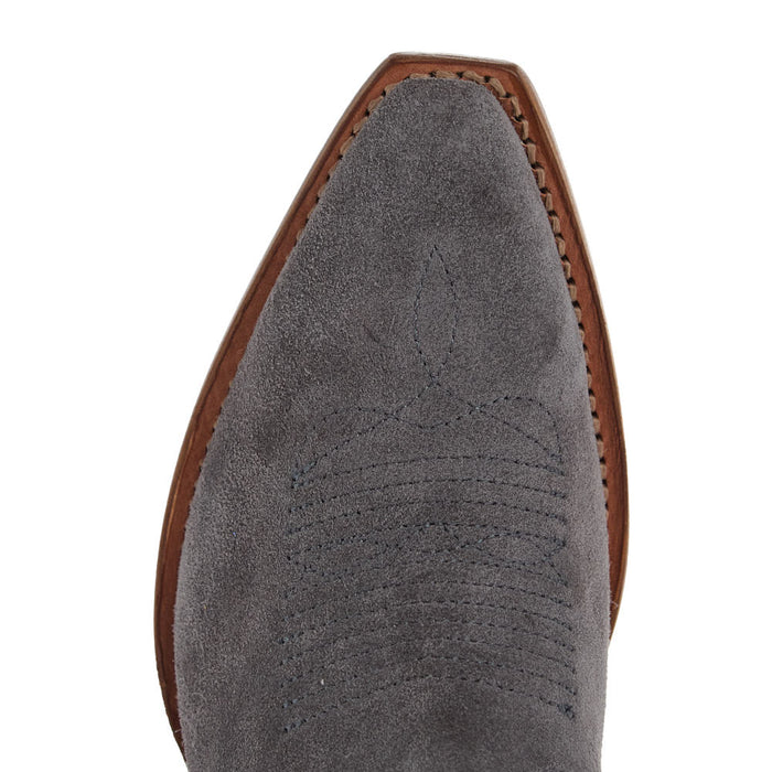 Tecovas Women's Annie Charcoal Suede Vamp 14In Charcoal Suede Top Boot