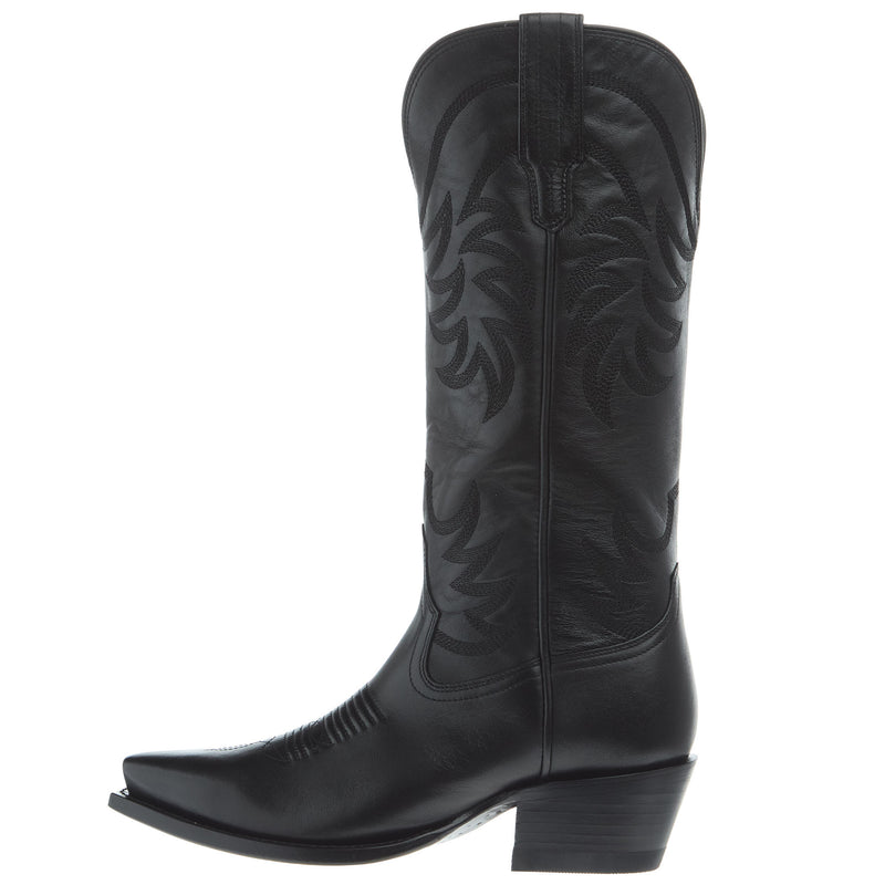 Tecovas Women`s Annie Bovine Midnight Vamp 14In Bovine Midnight Top Boot