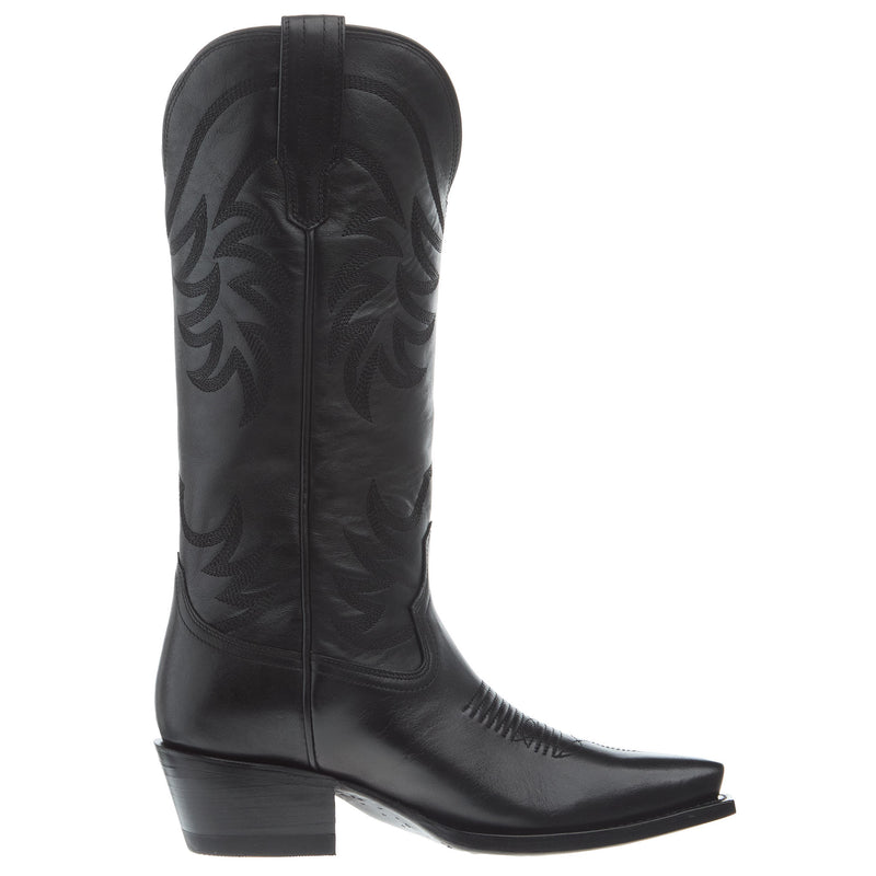 Tecovas Women`s Annie Bovine Midnight Vamp 14In Bovine Midnight Top Boot