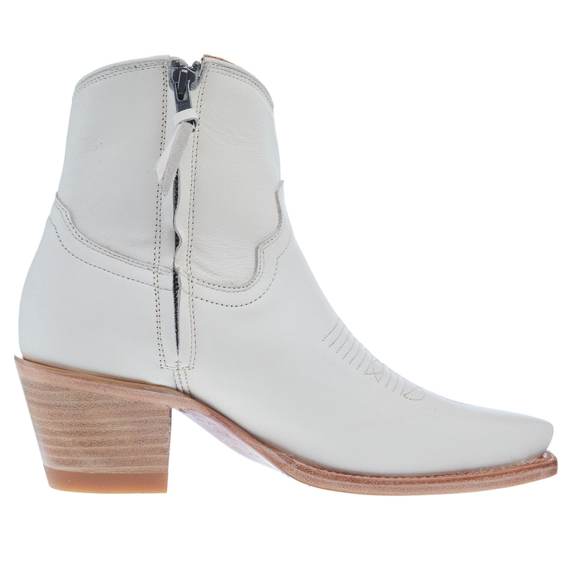 Tecovas Women`s Daisy Bovine Bone Vamp 6In Bovine Bone Top Boot