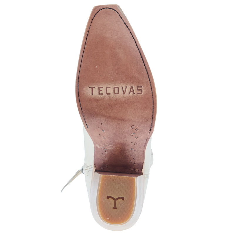 Tecovas Women`s Daisy Bovine Bone Vamp 6In Bovine Bone Top Boot