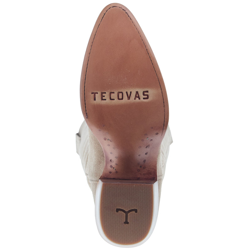 Tecovas Women`s Suede Driftwood Vamp 17In Suede Driftwood Top Boot