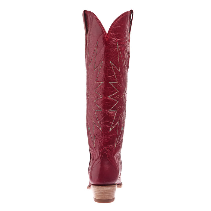 Tecovas Women`s Loretta Ruby Red Vamp 17In Ruby Red Top Boot