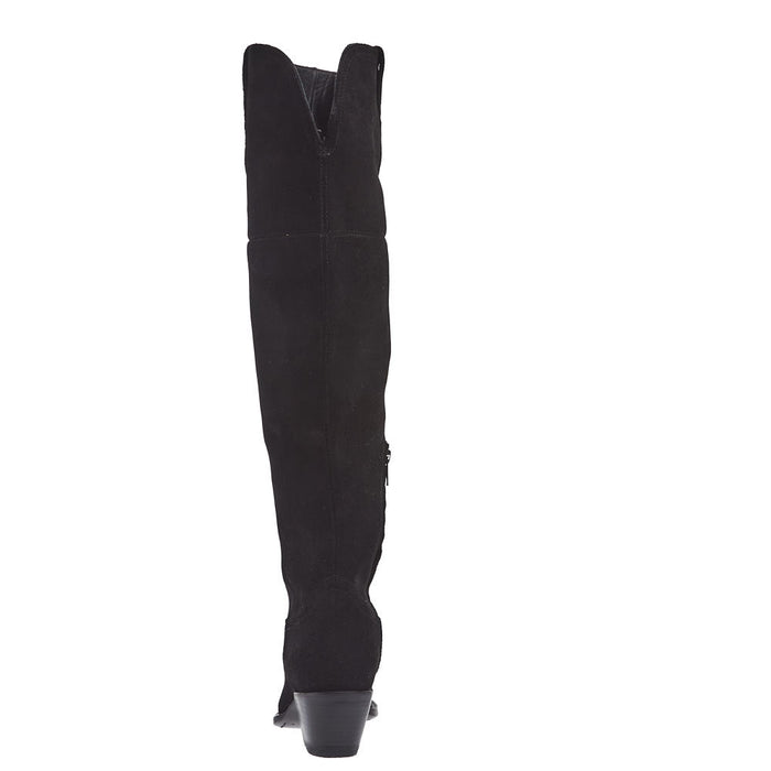 Tecovas Women's Bailey Midnight Suede Vamp 23In Midnight Suede Top Boot